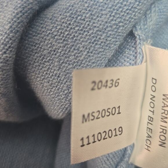 Peter Millar Crown Soft Quarter-Zip Sweater Light Blue Size Large - Picture 8 of 8